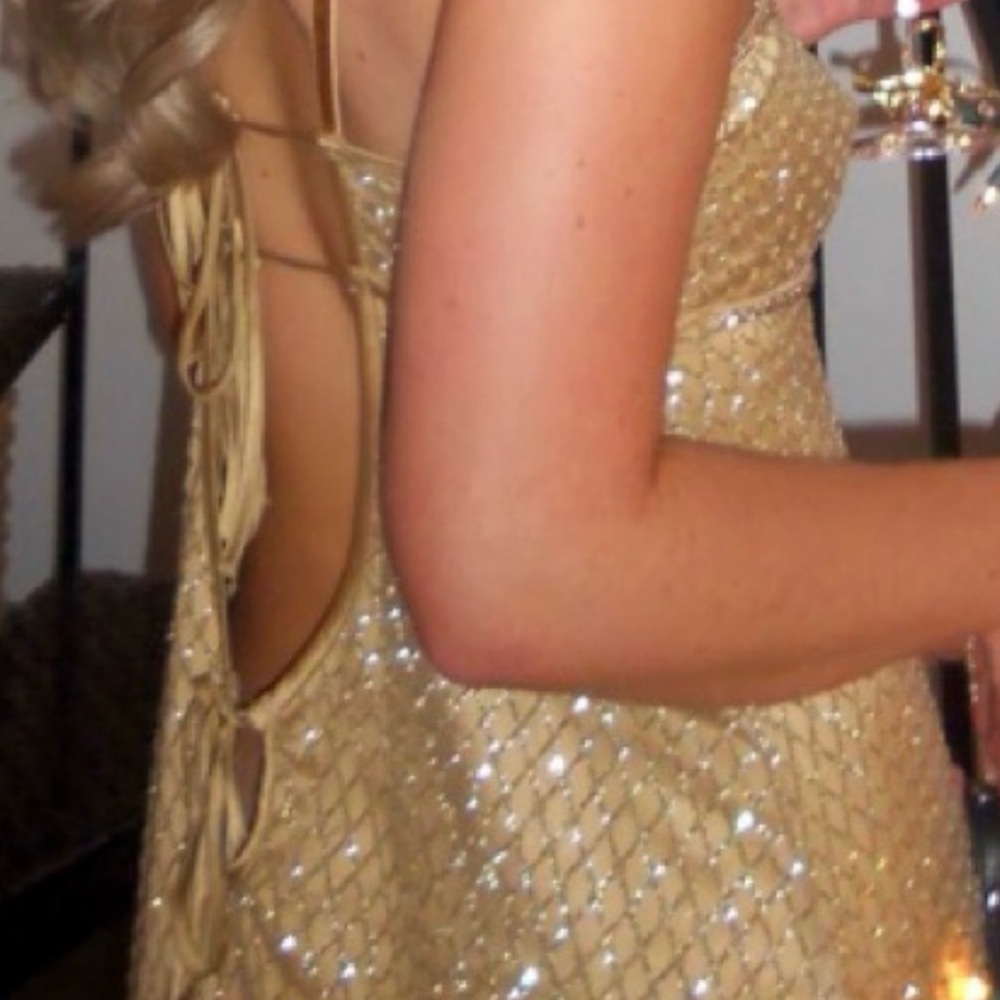 For love and lemons Gold glitter mini dress - Picture 5 of 7